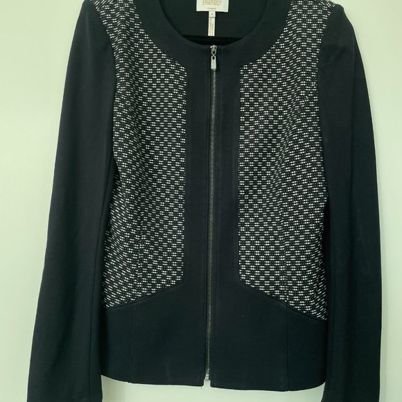 Laundry by Shelli Segal navy white suit jacket size 8 - Picture 5 of 5